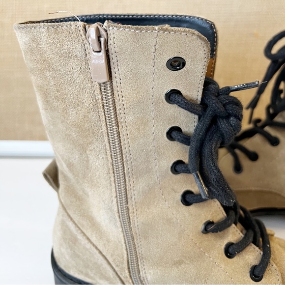 Zara Suede Combat Boots Size 40 - Picture 8 of 14
